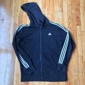 Black Adidas Zip-up Sweatshirt